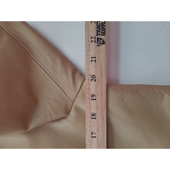 Vintage Dialogue Women's Brown Tan 100% Leather Jacket Size M Classic Style - Picture 13 of 16